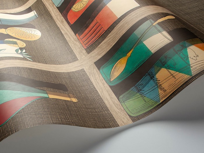 Detailfoto der Fornasetti Tapete 114/23043 Cocktails von Cole and Son