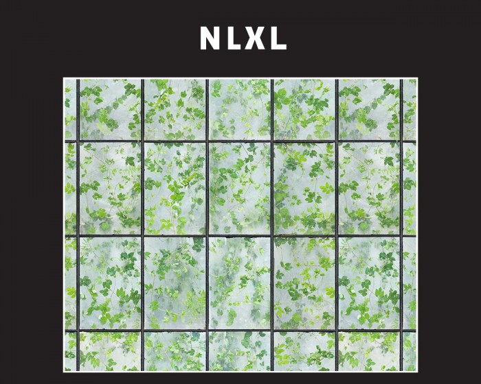 Flächenansicht der NLXL Tapete ERG-01 Greenhouse von Erik Gutter.
