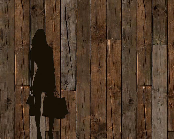 Flächenansicht der NLXL Tapete PHE-10 Scrapwood von Piet Hein Eek.