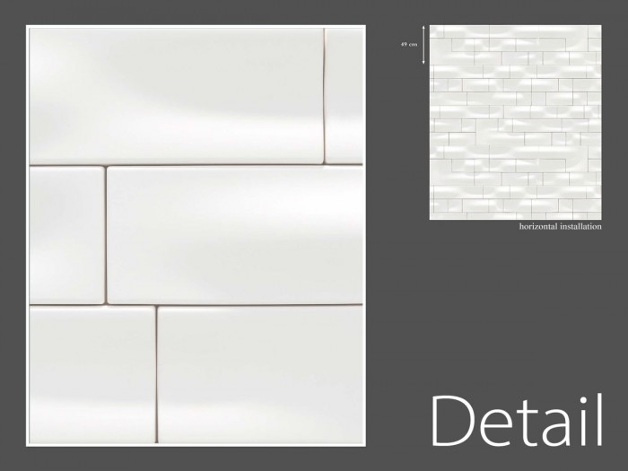 Detailansicht der Fliesentapete NLXL VOS-03 Wave Ceramics Wallpaper von Studio Roderick Vos