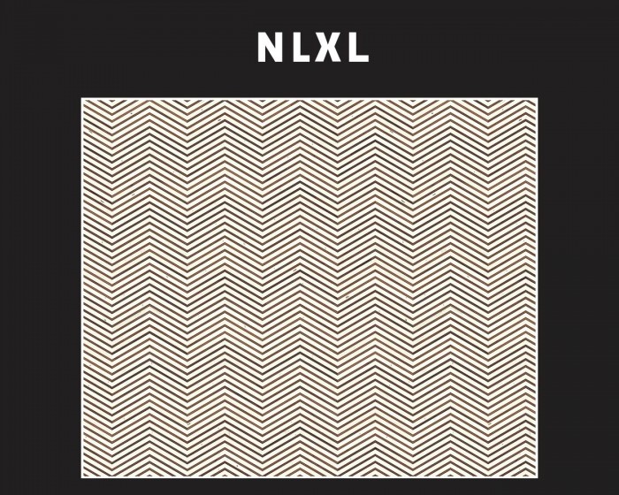 Flächenansicht der NLXL Tapete TIM-04 Timber Strips von Piet Hein Eek.