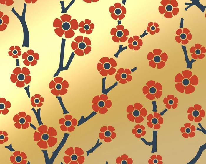 Ansicht der Flavour Paper Tapete FP1141 Sakura in der Farbe Tatsu - Flavour Paper Tapete FP1141 einfach online bestellen