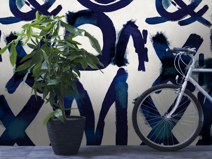 Raumansicht der Selected Walls Tapete Antwerpen Circles Wallpaper Col. 01