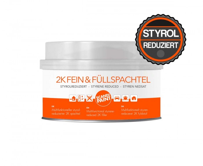 Scandipaint 2K Fein- & Füllspachtel in der praktischen Dose