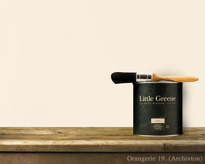 Englische Farbe von Little Greene Orangerie 19 - Hochwertige Farbe gestrichen an der Wand