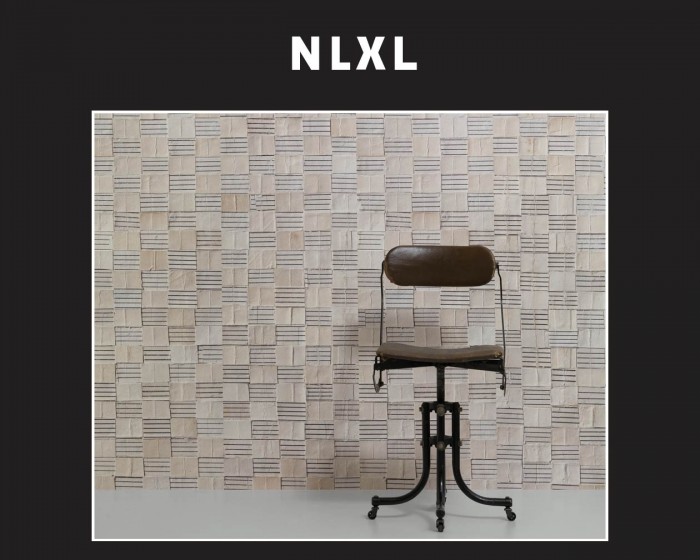 Die NLXL Tapete REM-05 Remixed von Arthur Slenk tapeziert an einer Wand.