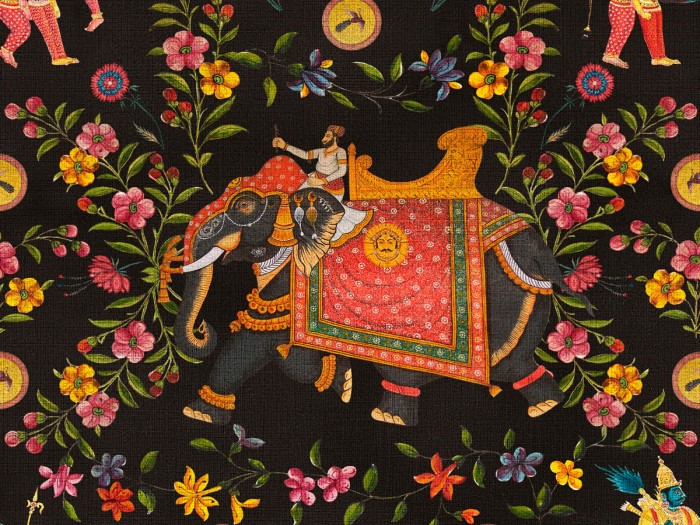 Detailansicht der Selected Walls Tapete Nagpur Elephant Wallpaper Col. 01