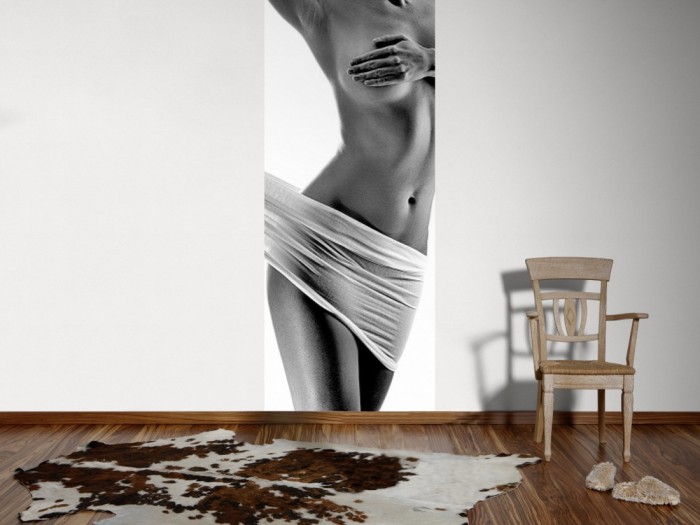 Ein Foto von dem 3D Fotopanel Nackter Frauenkörper tapeziert an der Wand. Bestelle Deine Bildtapete online.