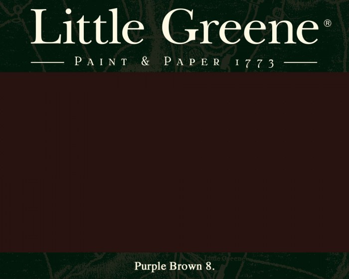 Englische Farbe von Little Greene Purple Brown 8 - Hochwertige Farbe gestrichen an der Wand