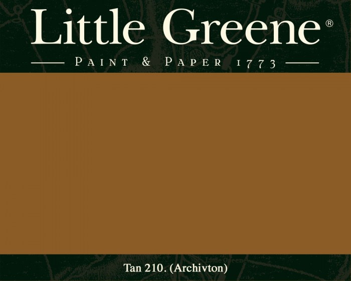 Englische Farbe von Little Greene Tan 210 - Hochwertige Farbe gestrichen an der Wand