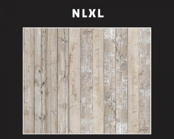 Flächenansicht der NLXL Tapete PHE-07 Scrapwood von Piet Hein Eek.