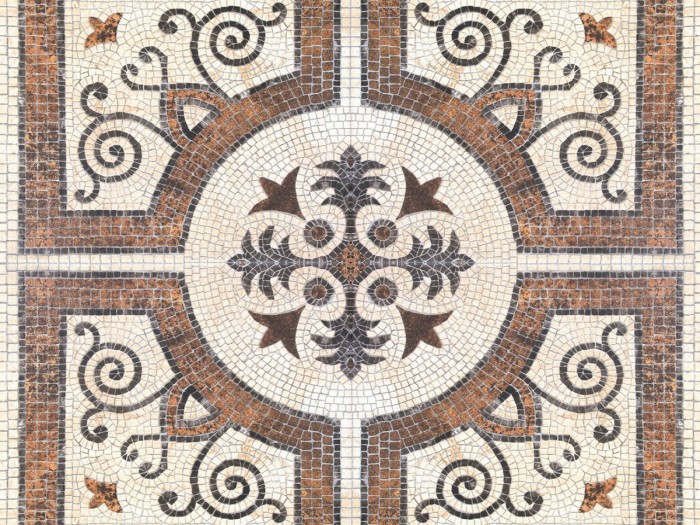 Detailansicht der Selected Walls Tapete Rome Mosaic Tiles Wallpaper Col. 01