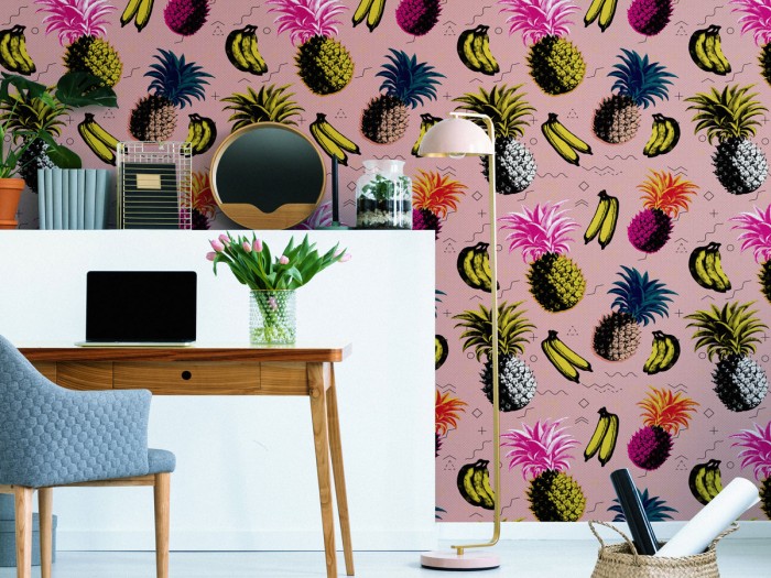 Raumansicht der Selected Walls Tapete Manhattan Fruits Wallpaper Col. 01