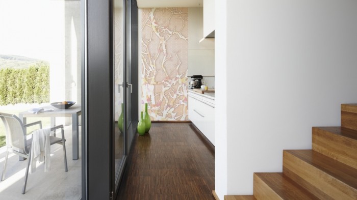 Ein Foto von dem Design-Fotopanel Abstrakte Ranken, Artwork tapeziert in der Küche. Bestelle Deine Bildtapete online.