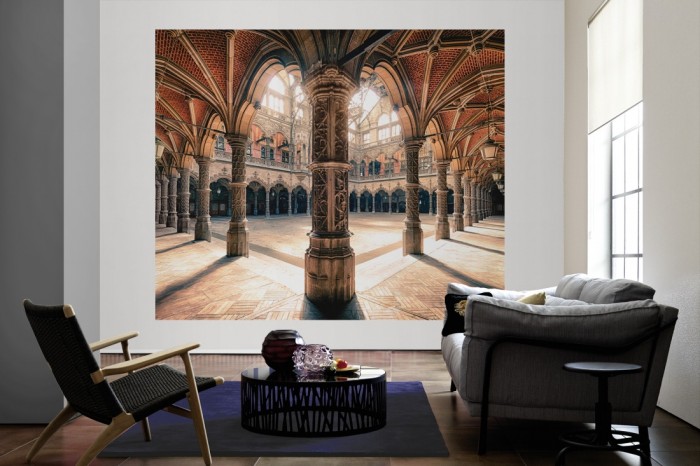 Die Fototapete Antwerpener Börse aus dem 19. Jahrhundert bei Livingwalls Cologne Tapeten online kaufen