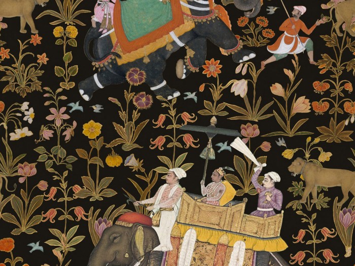 Detailansicht der Selected Walls Tapete Patna Elephant Wallpaper Col. 01