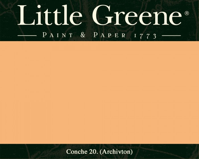 Englische Farbe von Little Greene Conche 20 - Hochwertige Farbe gestrichen an der Wand