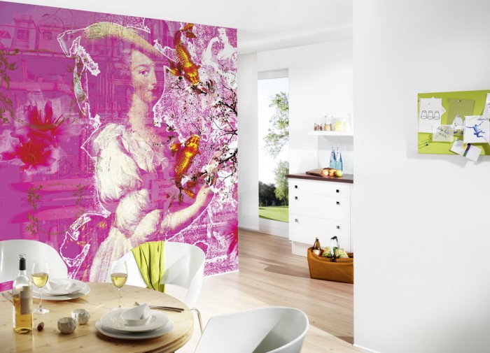 Designer-Fototapete Barock Lady, Artwork by Mylumi