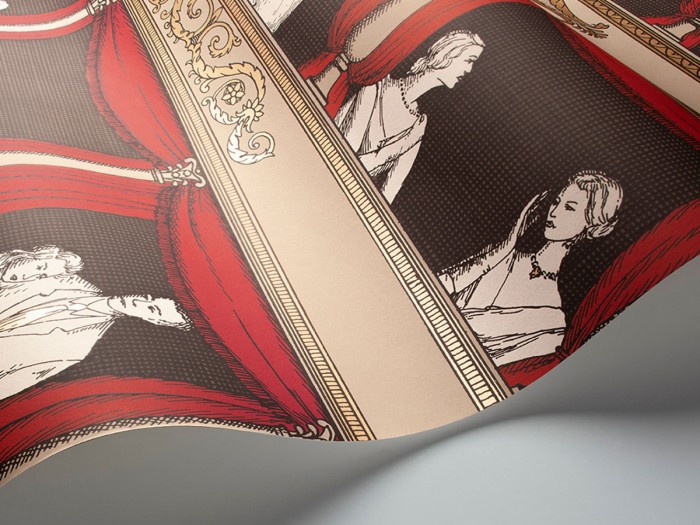 Detailfoto der Fornasetti Tapete 114/18037 Teatro von Cole and Son