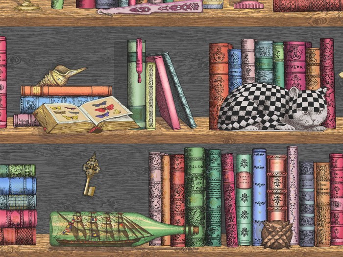 Ansicht der Fornasetti Tapete 114/13025 Libreria von Cole and Son
