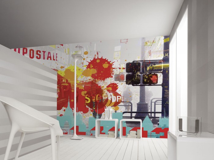 3D-Designer-Fototapete Times Square in New York, Artwork by Mylumi