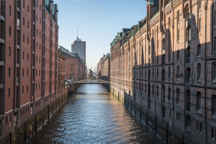 3D-Fototapete Hamburg Speicherstadt