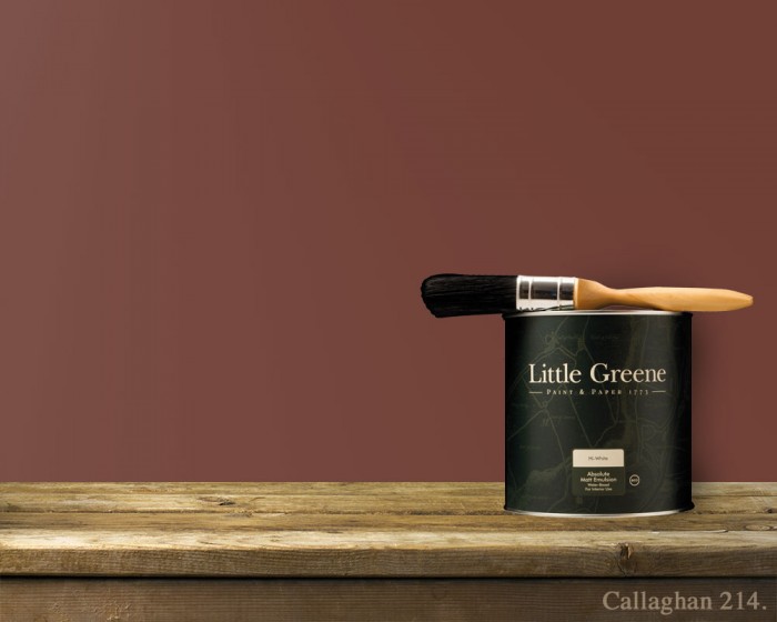 Englische Farbe von Little Greene Callaghan 214 - Hochwertige Farbe gestrichen an der Wand