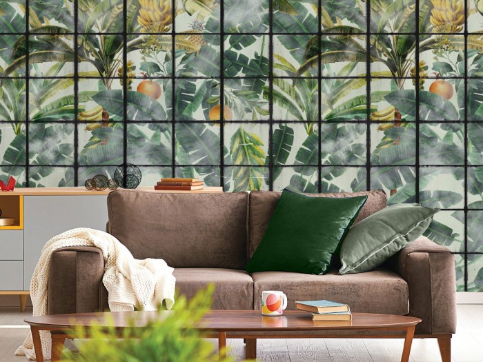 Raumansicht der Selected Walls Tapete Coban Banana Garden Wallpaper Col. 01