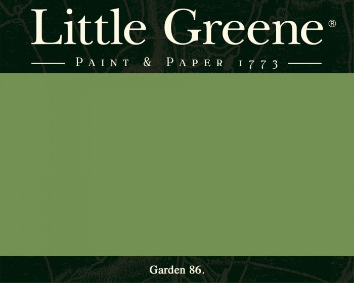 Englische Farbe von Little Greene Garden 86 - Hochwertige Farbe gestrichen an der Wand