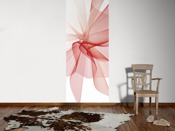 Ein Foto von dem 3D-Design-Fotopanel Plastische Form Rot, Artwork tapeziert an der Wand. Bestelle Deine Bildtapete online.