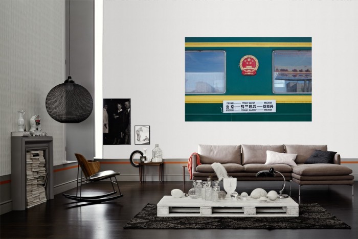 Die Fototapete Chinesischer Waggon als Wandbild im Wohnzimmer. Die Vlies-Fototapete Chinesischer Waggon verschönert als Wandbild Deine Wand.