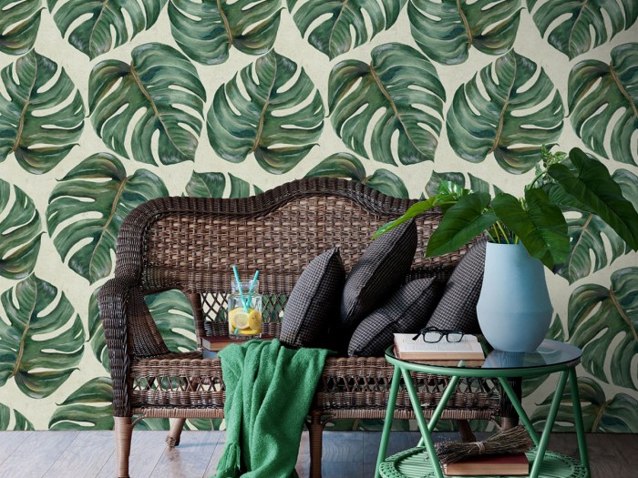 Raumansicht der Selected Walls Tapete Cartago Leafs Wallpaper Col. 01