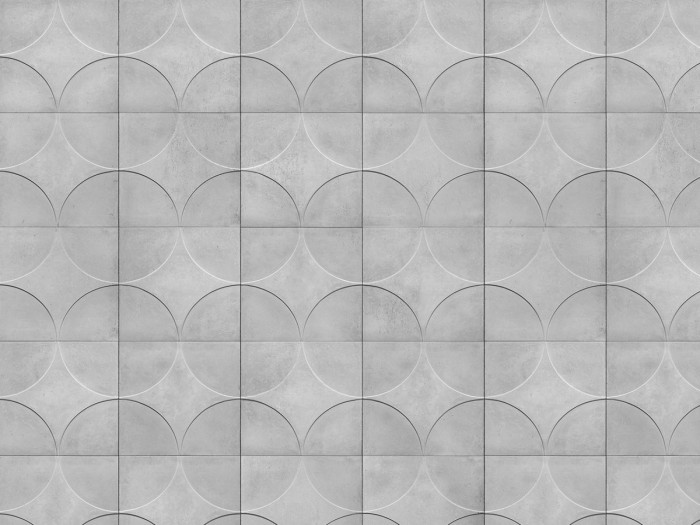 Ansicht der Betontapete NLXL NDE-01 Moulded Circle Wallpaper von Nada Debs
