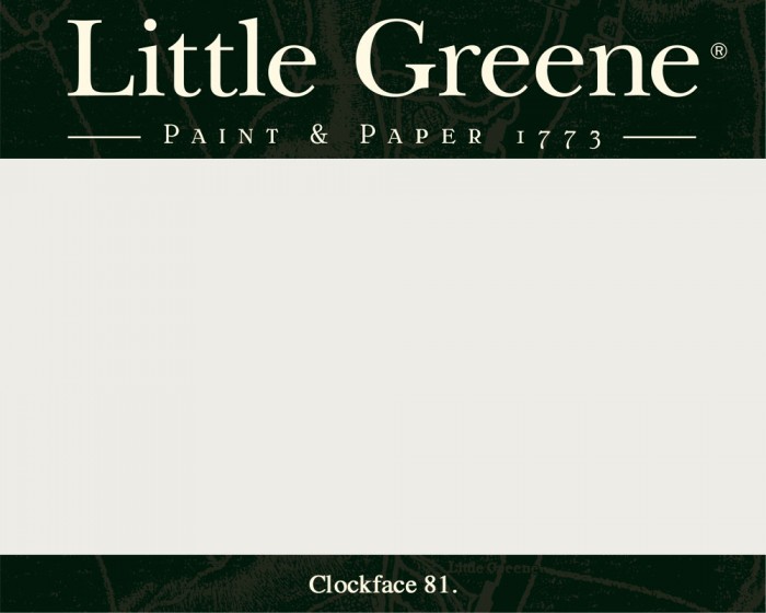 Englische Farbe von Little Greene Clockface 81 - Hochwertige Farbe gestrichen an der Wand