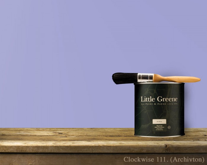Englische Farbe von Little Greene Clockwise 111 - Hochwertige Farbe gestrichen an der Wand