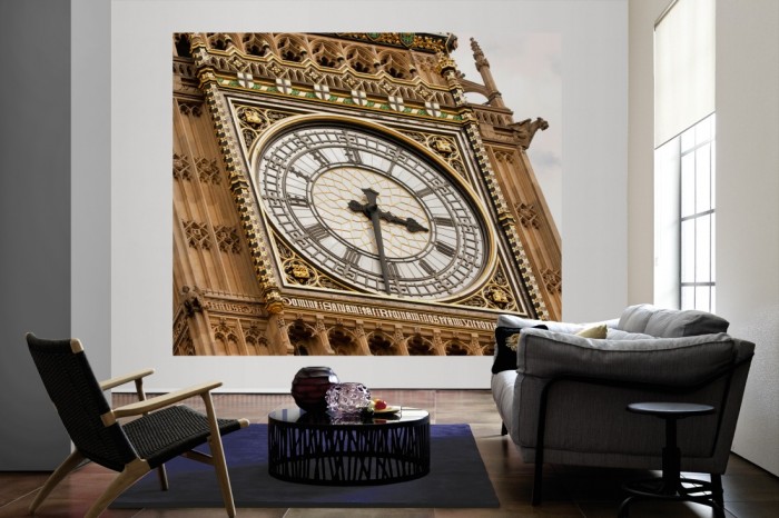 Die Fototapete Big Ben, England London als große Bildtapete im Wohnzimmer. Als Bildtapete ist die Fototapete Big Ben, England London ein besonderes Highlight auf Vliestapete.