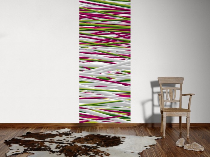 Ein Foto von dem 3D-Design-Fotopanel Dreidimensionale Linen, Artwork tapeziert an der Wand. Bestelle Deine Bildtapete online.