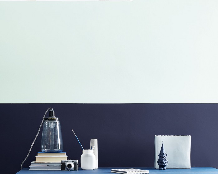 Die Little Greene Farbe Celestial White in einer Küche gestrichen