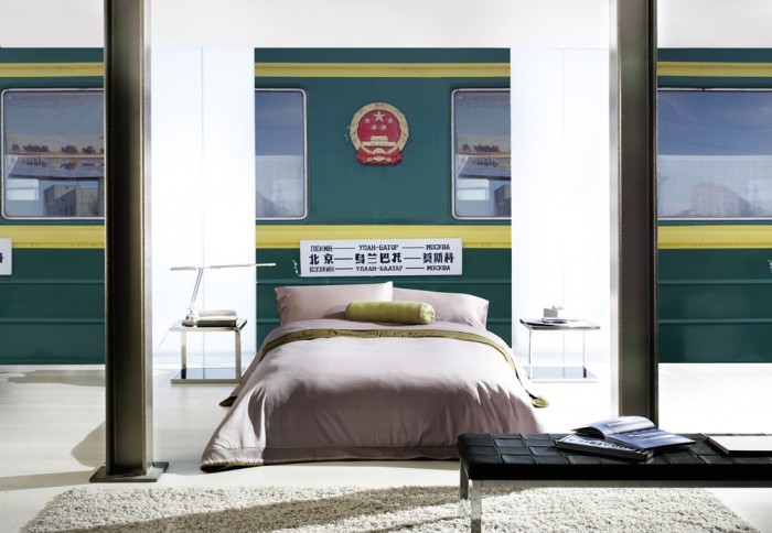 3D-Fototapete Chinesischer Waggon