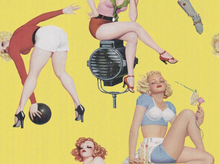 Detailansicht der Selected Walls Tapete San Francisco Pin Up Wallpaper Col. 01