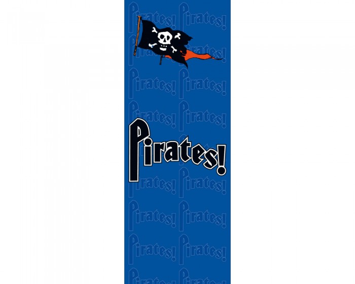 Die Design-Fotopanel Kindertapete Piraten auf See, Piraten Schriftzug einfach online bestellen. Das gesamte Wandbild Piraten auf See besteht aus sechs unterschiedlichen Design-Fotopanels.