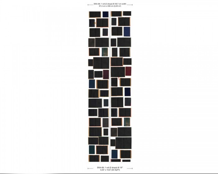 Abmessungen der NLXL Tapete EKA-06 Biblioteca von Ekaterina Panikanova.