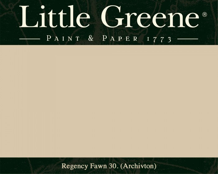 Englische Farbe von Little Greene Regency Fawn 30 - Hochwertige Farbe gestrichen an der Wand
