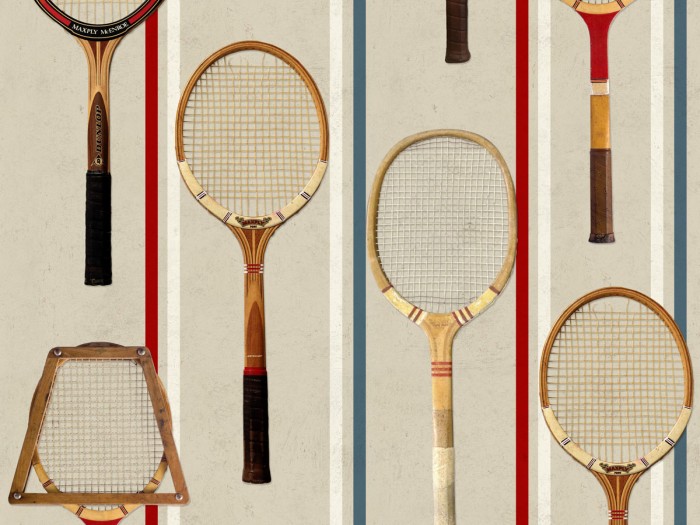 Detailansicht der Selected Walls Tapete London Tennis Wallpaper Col. 01