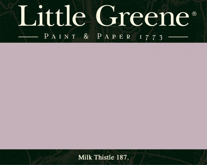 Englische Farbe von Little Greene Milk Thistle 187 - Hochwertige Farbe gestrichen an der Wand