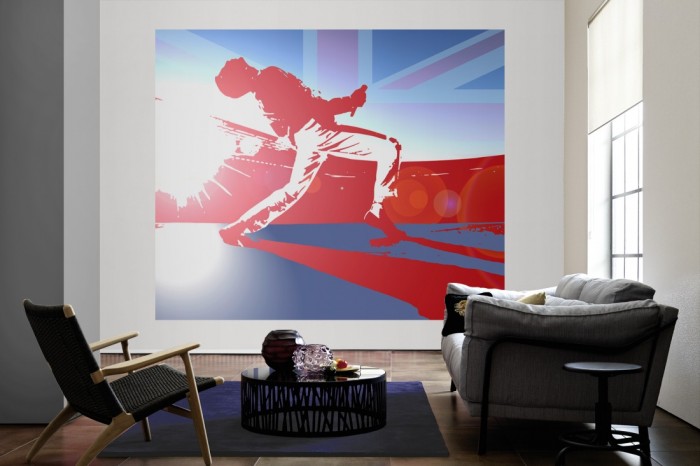 Die Fototapete Großbritannien Musik Konzert als große Bildtapete im Wohnzimmer. Als Bildtapete ist die Fototapete Großbritannien Musik Konzert ein besonderes Highlight auf Vliestapete.