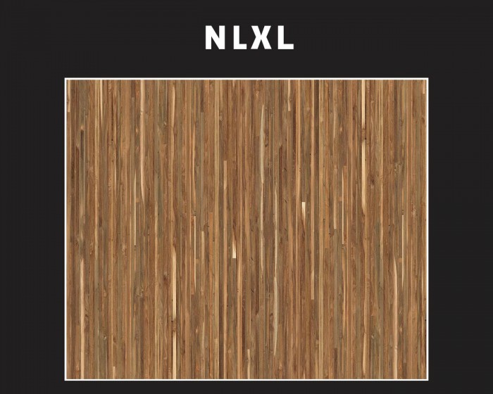 Flächenansicht der NLXL Tapete TIM-05 Timber Strips von Piet Hein Eek.