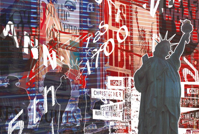 Die Designer-Fototapete Manhattan in New York, Artwork by Mylumi, eine Vlies-Fototapete bei Livingwalls Cologne online kaufen. Die Designer-Fototapete Manhattan in New York, Artwork by Mylumi ist eine Fototapete auf Maß.