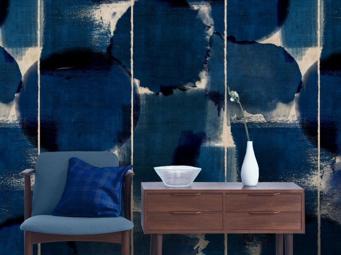 Raumansicht der Selected Walls Tapete Brüssel Circles Wallpaper Col. 01