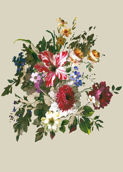Das Design-Fotopanel Blumen Bouquet Beige einfach online bestellen. Die Designertapete von Joop ist in drei Farbkombinationen erhältlich.